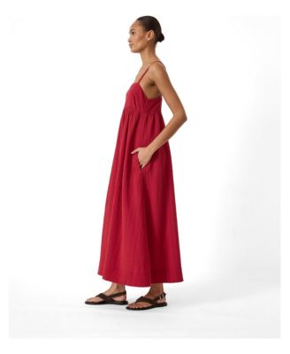 casual red long dress Cotton Maxi - All Dresses Joyofdress Exclusive Women's Red Maxi Dresses |