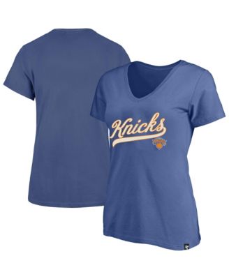 Women's Blue New York Knicks Plus Size Sweep V-Neck T-Shirt