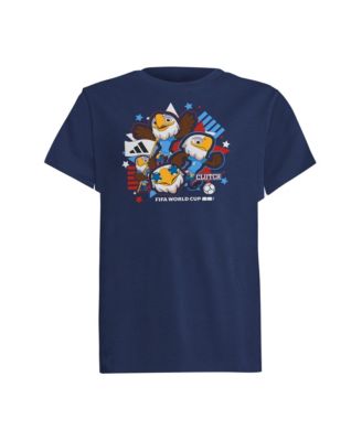 Big Boys and Girls Navy USA FIFA World Cup 2026 Host Country Mascot T-Shirt