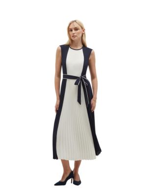 Women's Hattie Pleated Tie-Waist Midi Dress