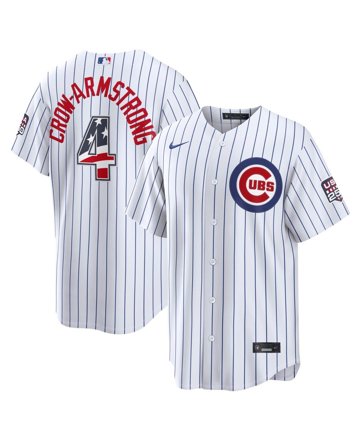 Nike Men's Pete Crow-Armstrong White Chicago Cubs Usa 250 Fourth of July Stadium Jersey