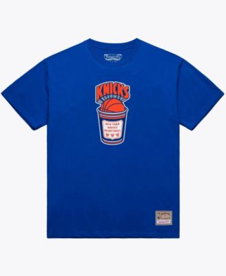 Men's Blue New York Knicks Coffee Cup T-Shirt