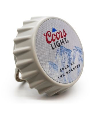 Bluetooth Bottle Cap Speaker with LED Lights, FM Radio, Kickstand, and Wall Mount