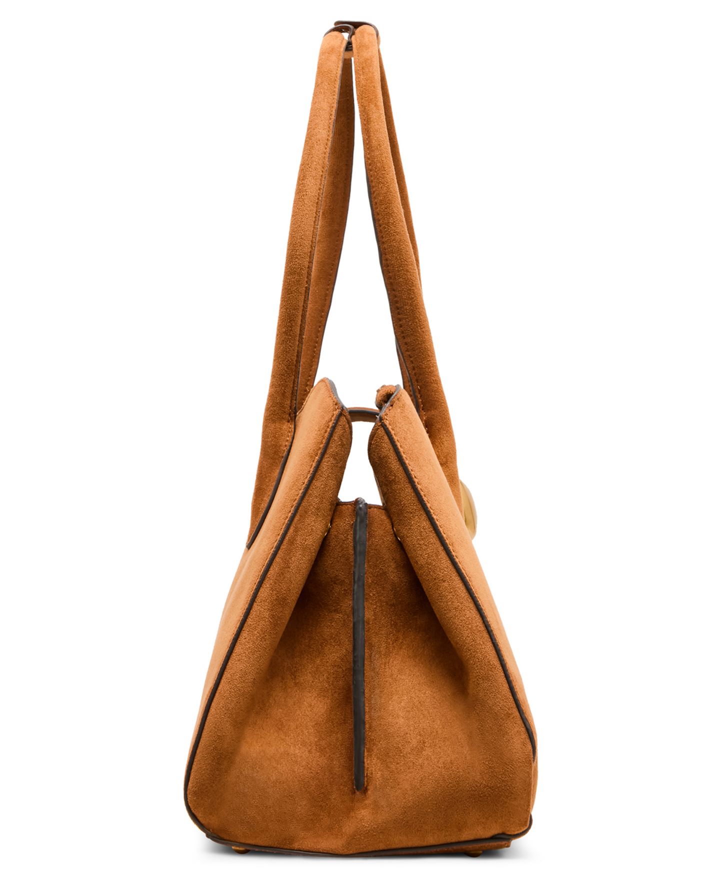 Женская сумка Steve Madden Aurelia Magnetic Snap Extra-Large Shoulder Handbag, цвет: Табачный — фото 5