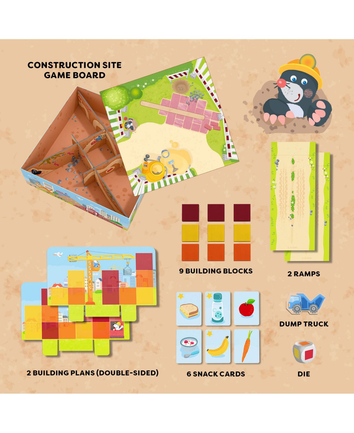 Детские настольные игры Haba Block by Block Board Game, Ages 2+ — фото 6