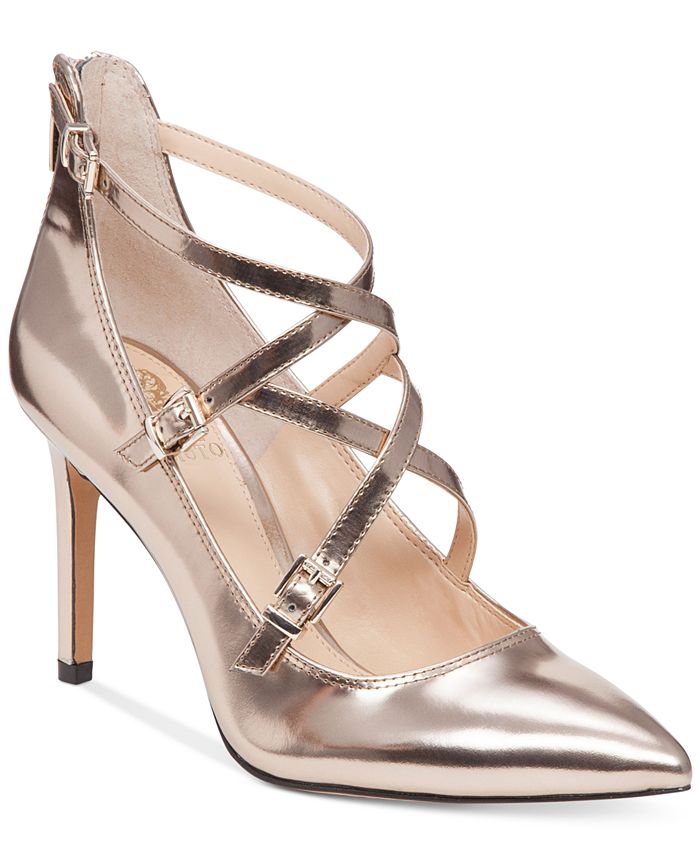 Vince Camuto Neddy Cross Strap Pumps Reviews Pumps Shoes Macy S