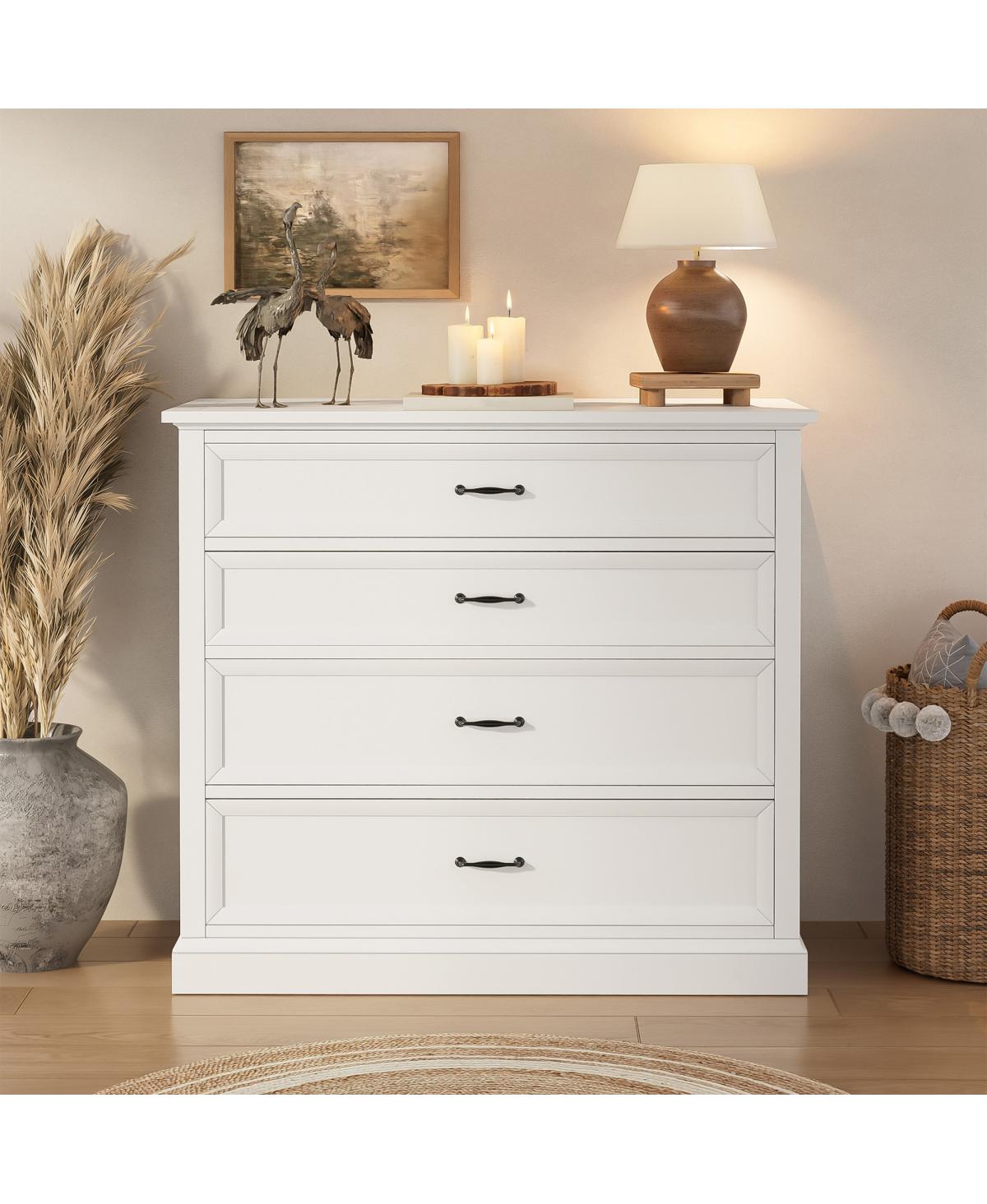 Streamdale Furniture Streamdale 4-Piece Farmhouse Queen Bedroom Set with Bed 2 Nightstands and Dresser