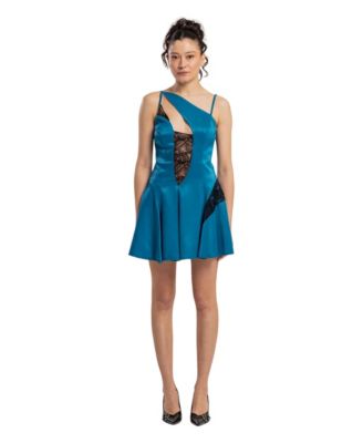 Women's Lace-Trim Mini Dress