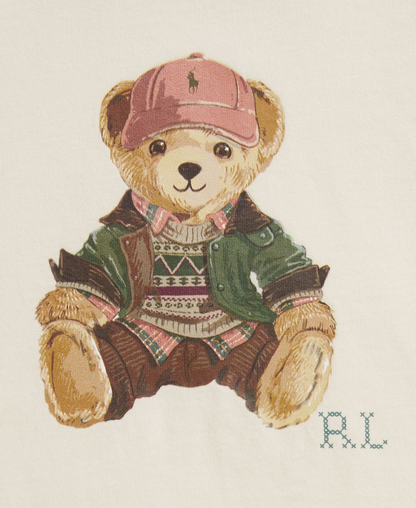 Комплект Polo Ralph Lauren Polo Bear для мальчика: футболка и джоггеры, 2 предмета, цвет: Кремовый — фото 4