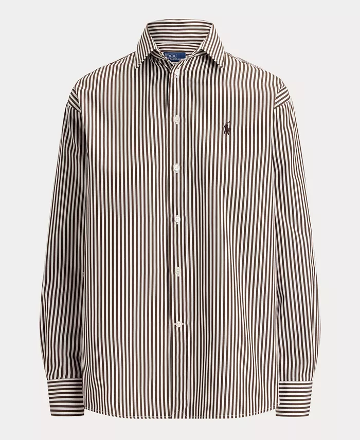 Women's Relaxed-Fit Striped Cotton Shirt - thumbnail 5