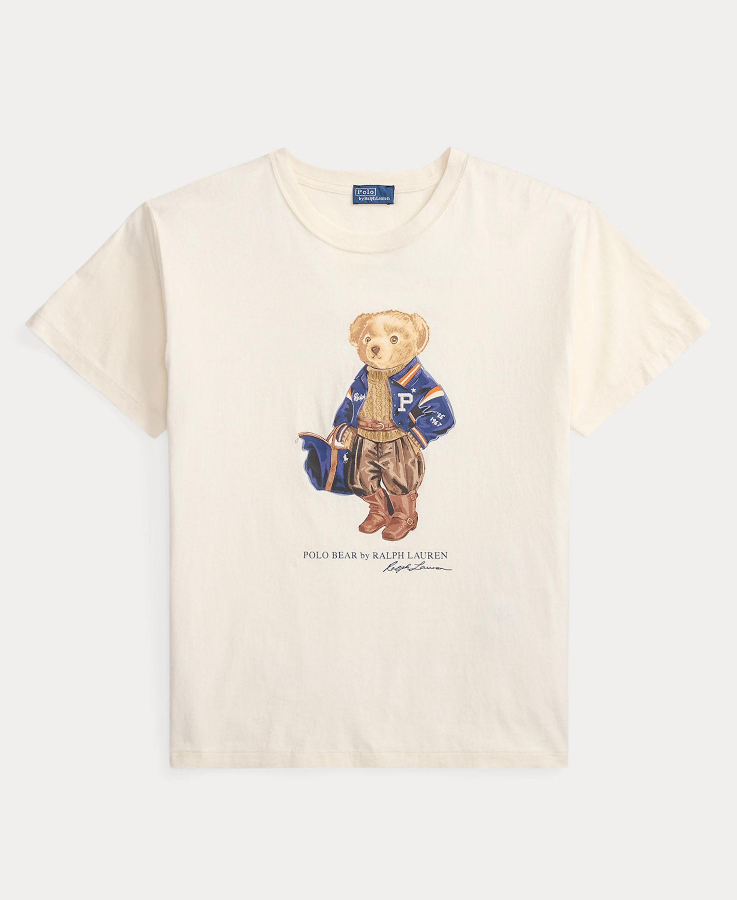Женская футболка Polo Ralph Lauren Polo Bear Cotton Jersey T-Shirt, цвет: Тёплый белый — фото 5