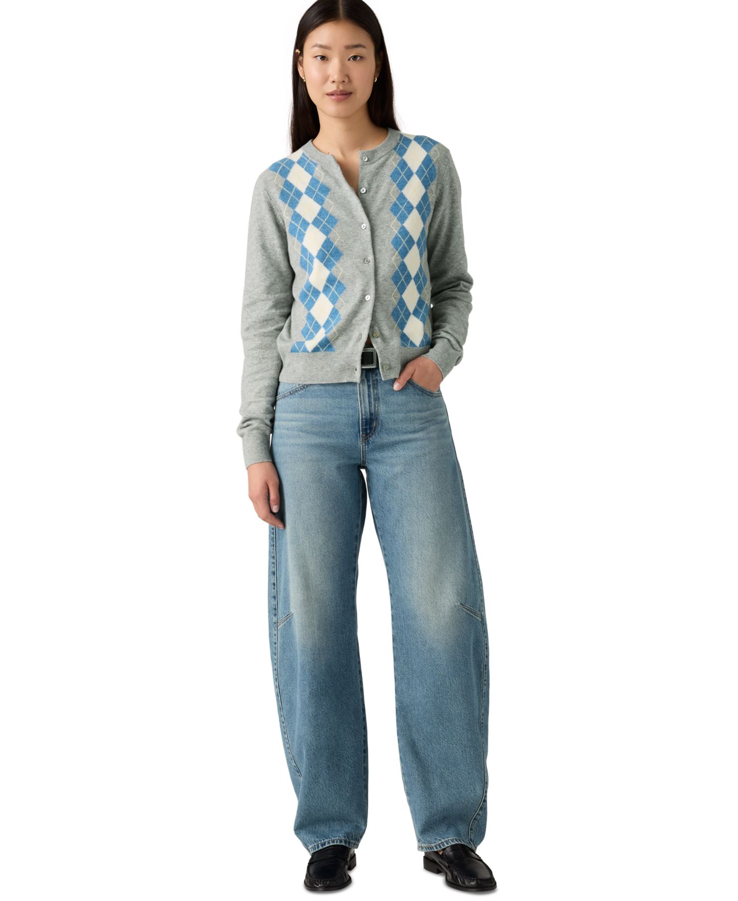 Женские джинсы Levi's Premium Baggy Dad Cotton Barrel-Leg, цвет: Easy Days Barrel — фото 3