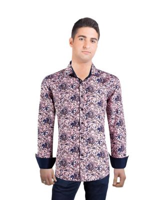 Men's Slim Fit Stylish Paisley Print Shirt