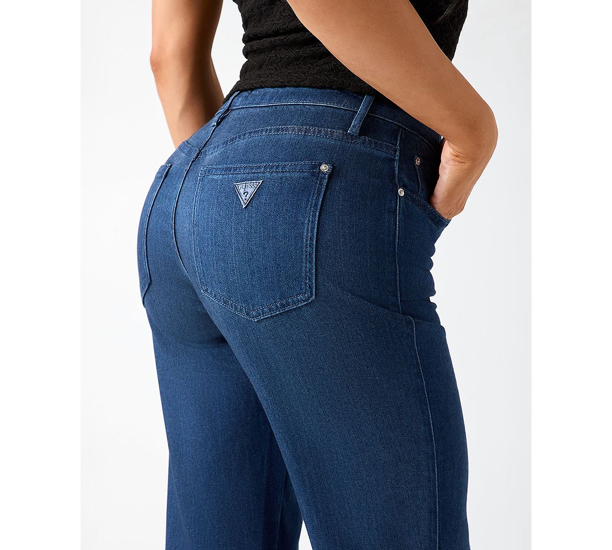 GUESS Women's Carter Mid-Rise Flare Jeans view 4 — MAYCSS fashion products