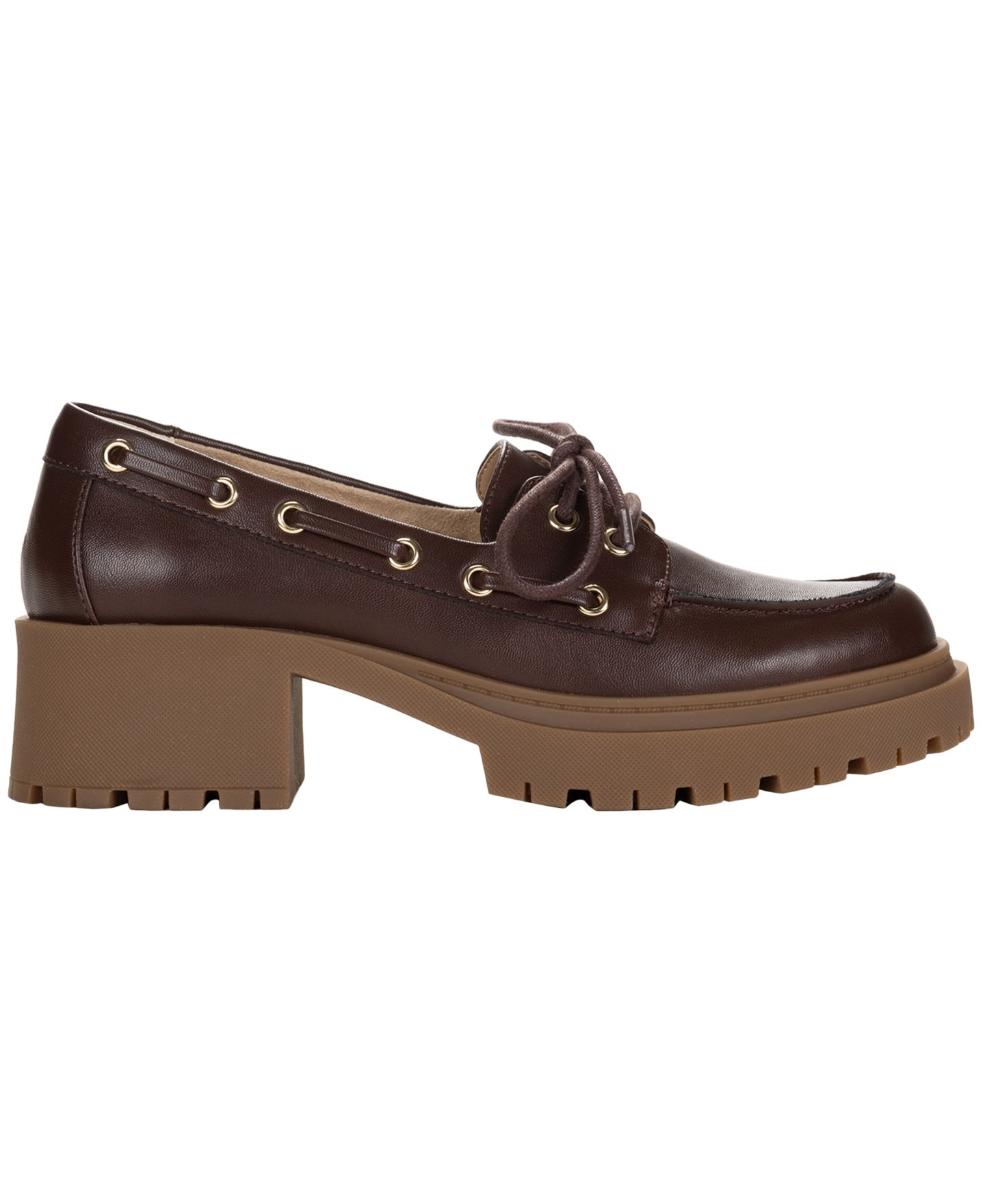 Женские туфли Wild Pair Theraa Lug Sole Block Heel, цвет: Тёмный коричневый — фото 2