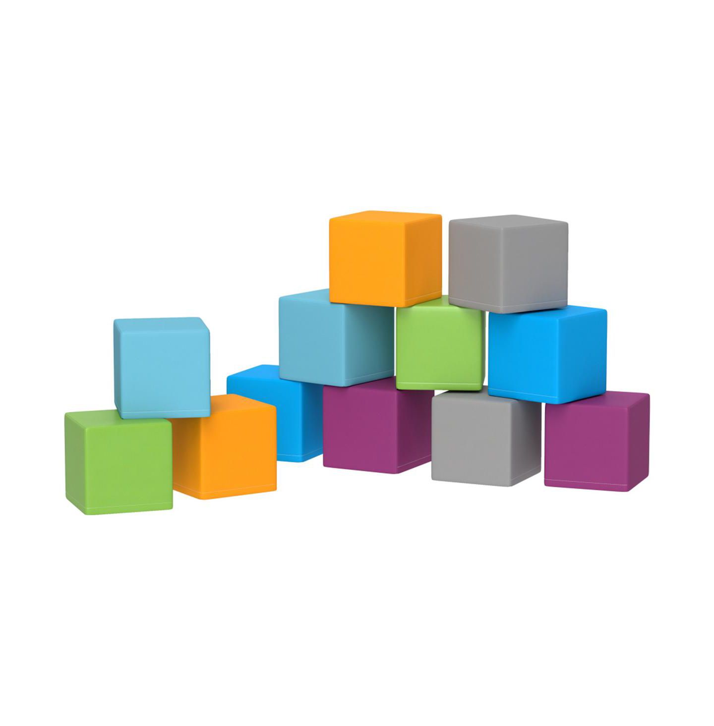 Детские конструкторы YOBTOP Soft Play Blocks - 12 Piece Foam Building Stacking Blocks, Compliant Learning Toys for Toddler Baby Kids Preschool, Contemporary — фото 7