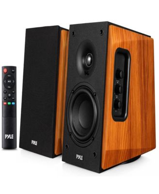 Powered Bookshelf Speakers with Bluetooth, 80W Stereo Audio System, ARC, Optical and Subwoofer Output Pair