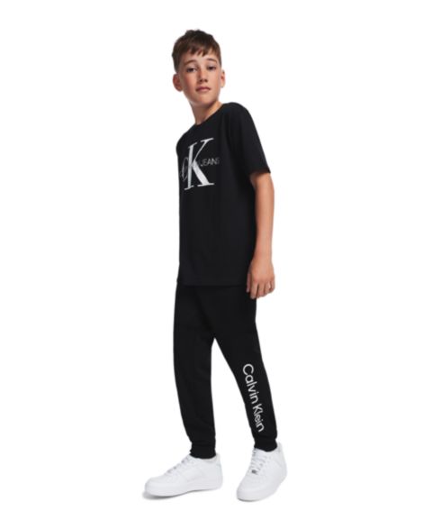 Брюки Calvin Klein Jogger для мальчиков, цвет: Чёрный
