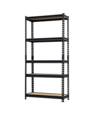 5 Tier Storage Shelf, Heavy Duty Metal Shelving Unit with Adjustable Shelves for Pantry or Basement
