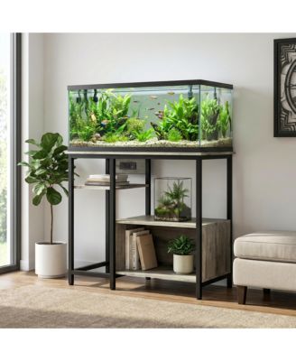 4 Tier Storage Shelf, Heavy Duty Standing Shelf with Power Outlets, Storage Rack for Reptile Tank or Terrarium