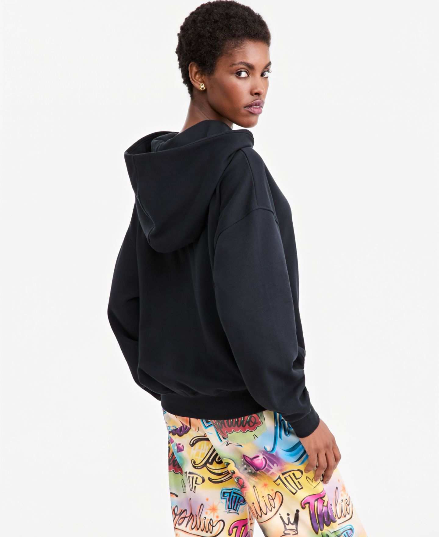 Худи Theophilio | Macy's Adult Unisex Oversized Graffiti Screen-Print Pullover — фото 4
