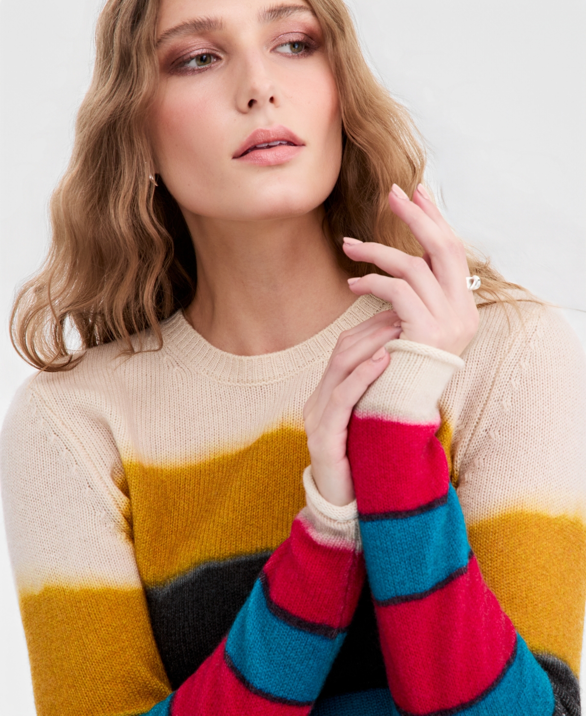 Jonathan Cohen X Macy's Women's Striped Crewneck Wool-Blend Sweater, Exclusive