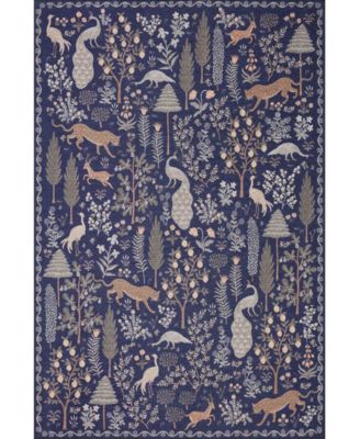 Rifle Paper Co x Loloi Menagerie MEN-02 5'0" x 7'6" Area Rug