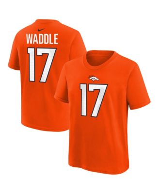 Big Boys and Girls Jaylen Waddle Orange Denver Broncos Name & Number T-Shirt