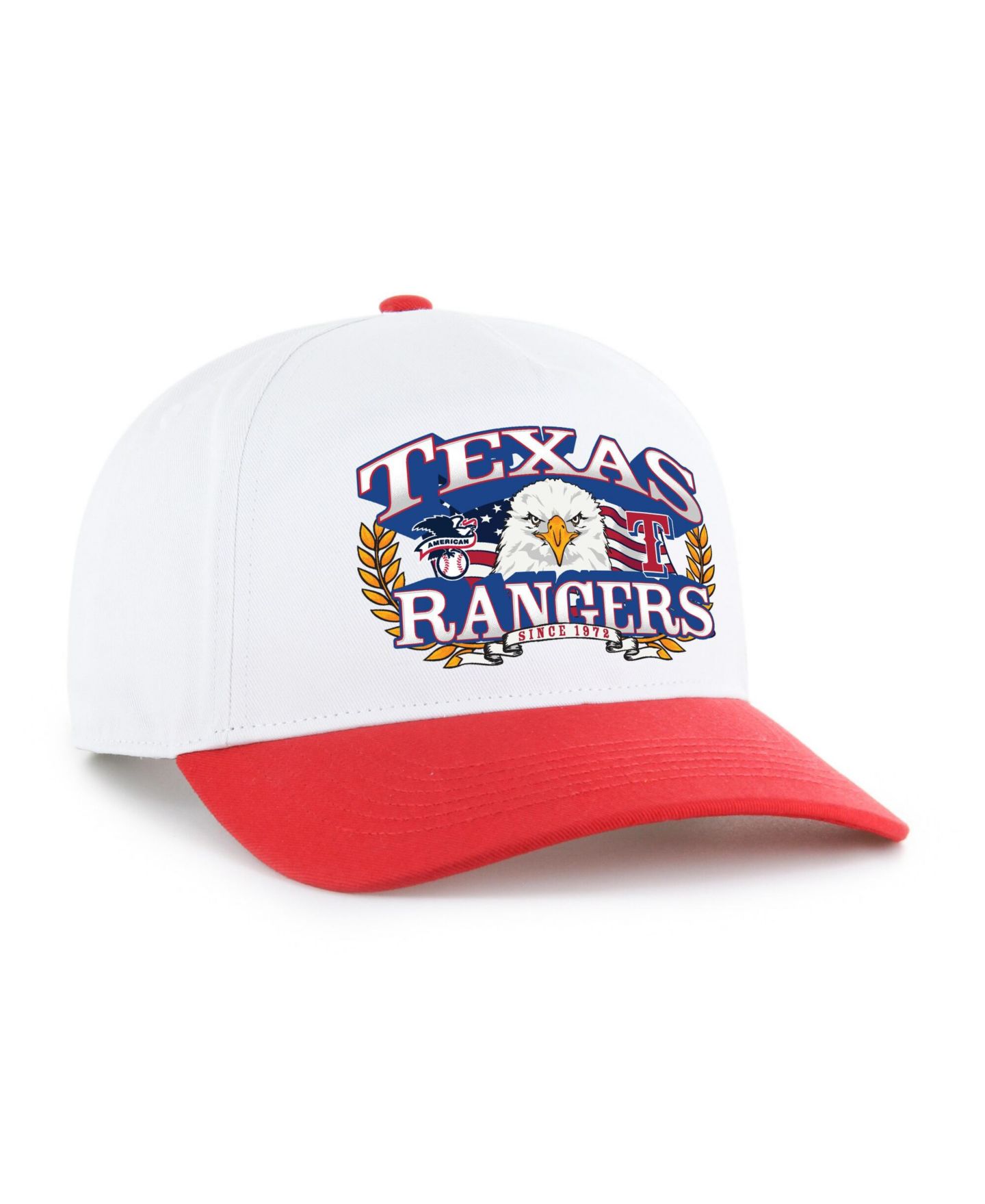 Мужская кепка '47 Brand White/Red Texas Rangers Americana Eagle Hitch Adjustable Hat — фото 2
