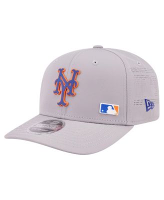 Men's Gray New York Mets Laser Perforated 9SEVENTY Adjustable Hat