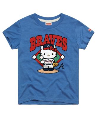 Toddler Royal Atlanta Braves Hello Kitty x MLB Tri-Blend T-Shirt