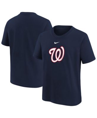 Big Boys and Girls Navy Washington Nationals Large Logo T-Shirt