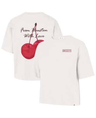 Women's Cream Houston Rockets Love Letter Reed City T-Shirt