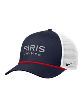 Men's Navy Paris Saint-Germain Rise Rope Trucker A-Frame Adjustable Hat