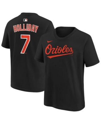 Big Boys and Girls Jackson Holliday Black Baltimore Orioles Name & Number T-Shirt
