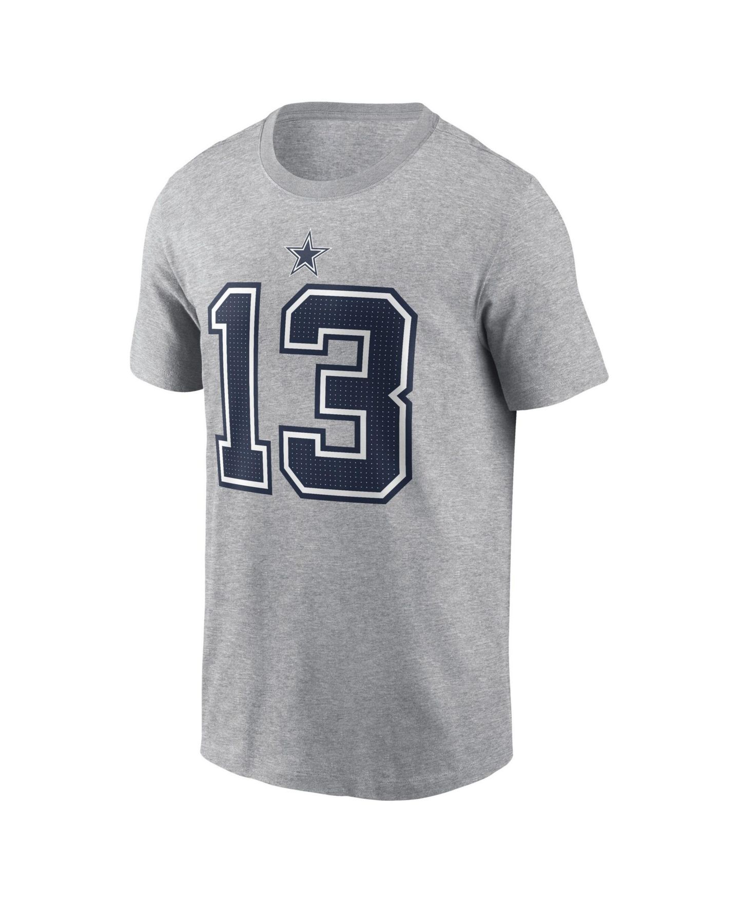 Мужская футболка Nike Caleb Downs Heather Gray Dallas Cowboys 2026 NFL Draft Name & Number — фото 2