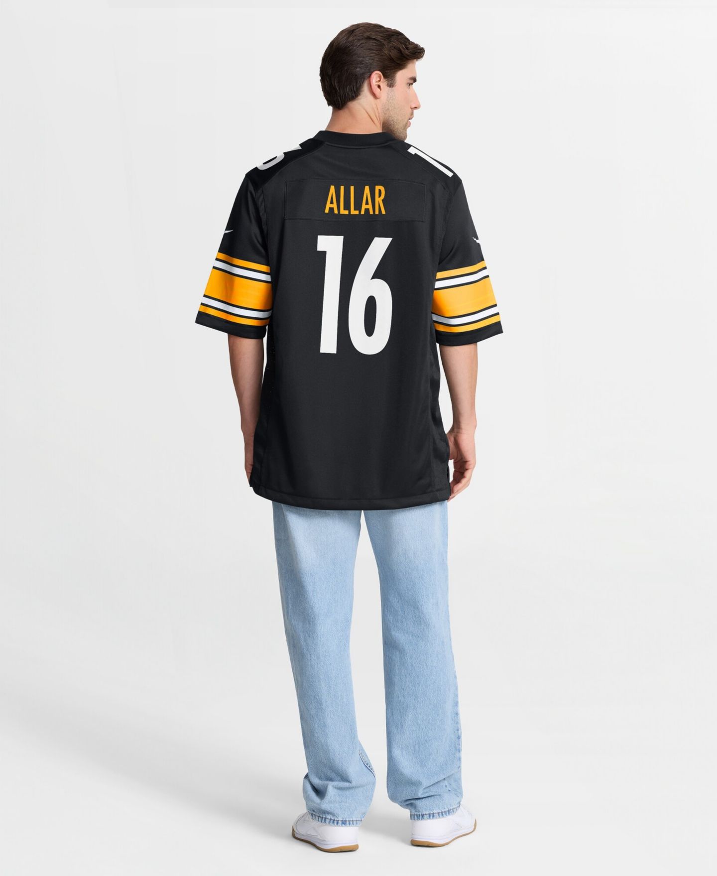 Мужской топ Nike Drew Allar Black Pittsburgh Steelers Game Jersey — фото 5