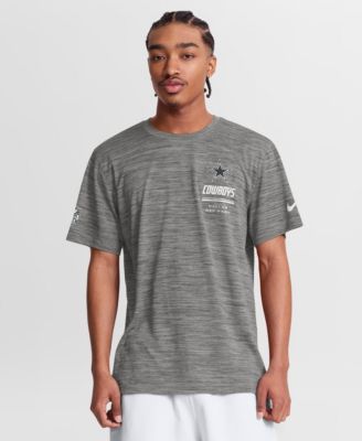 Men's Gray Dallas Cowboys Sideline Double Covered Dri-FIT Velocity T-Shirt