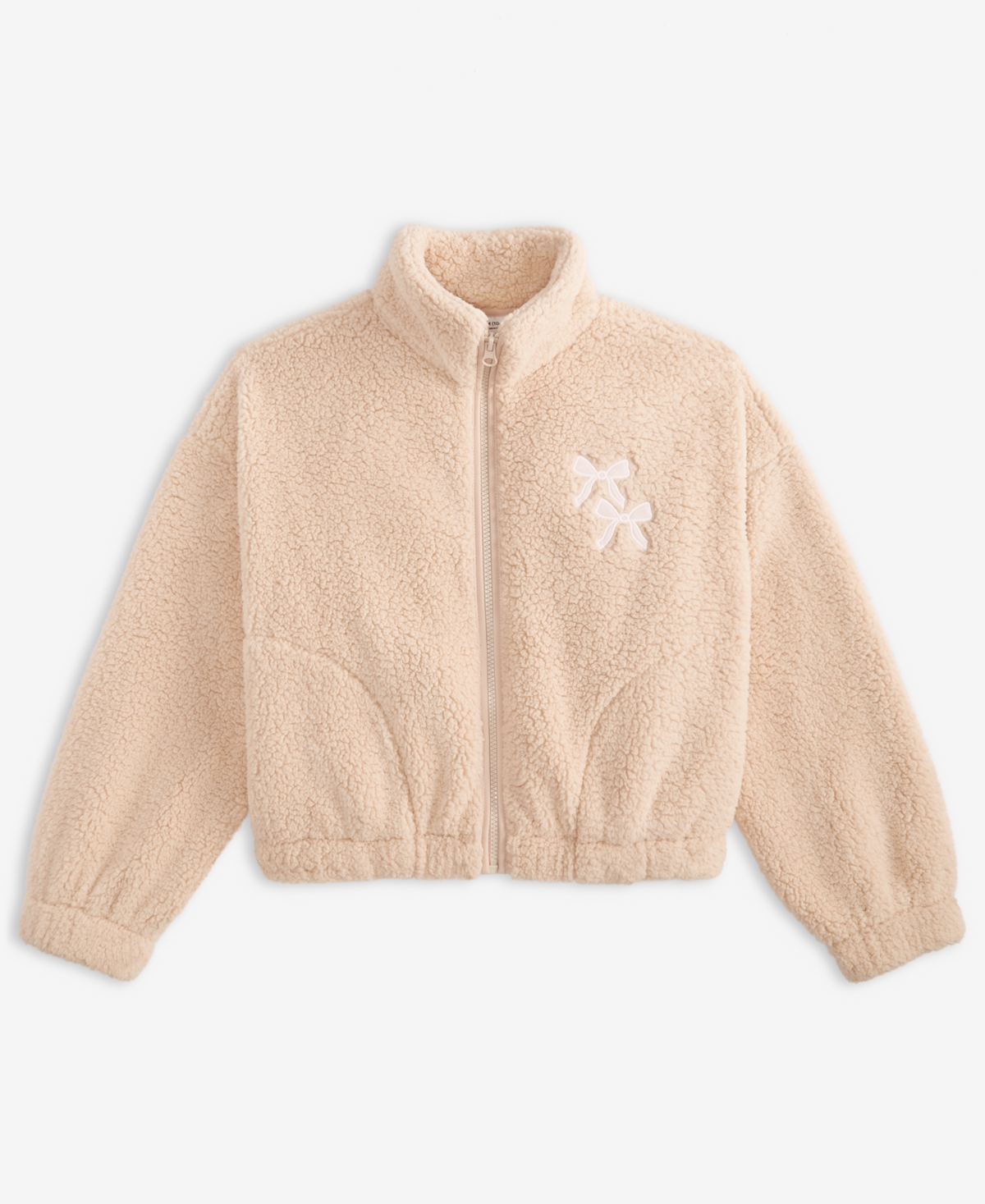 Epic Threads Girls' Xs-xl Bow-Embroidery Faux-Sherpa Jacket, Macy's Exclusive