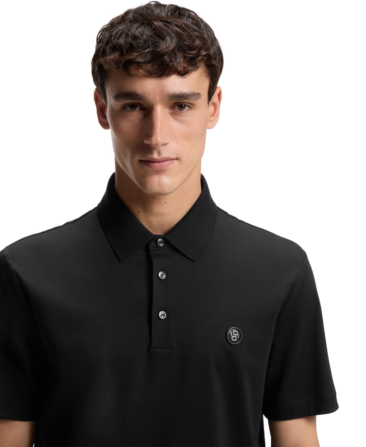 Boss by Hugo Men's Double B Monogram Mercerized-Cotton Polo Shirt
