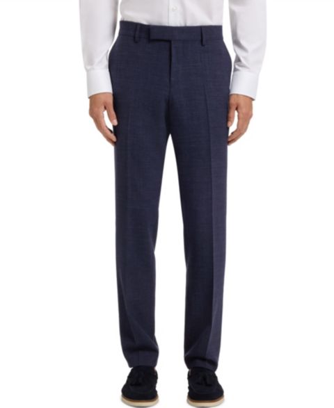 Мужские брюки Hugo Boss BOSS by Melange Stretch Slim-Fit, цвет: Тёмный синий