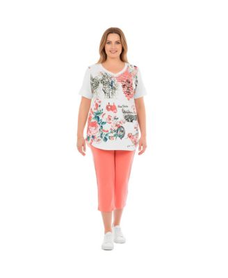 Women's Within Two-Piece V-Neck Tunic & Capri Set