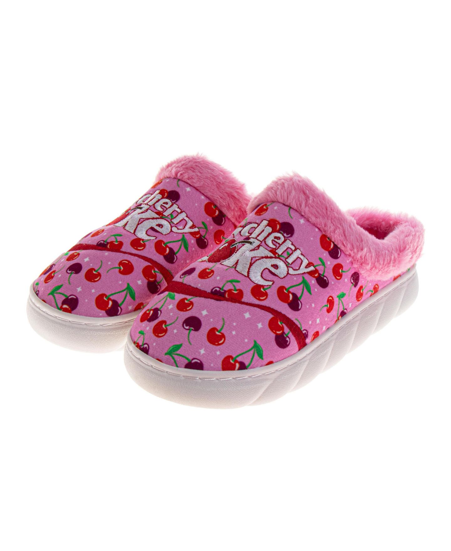 Женские тапочки Josmo Official Licensed Coca Cola Cherry Coke Casual Slippers, цвет: Вишнёвый — фото 7