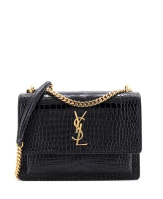 Medium Sunset Crossbody Bag Embossed Leather