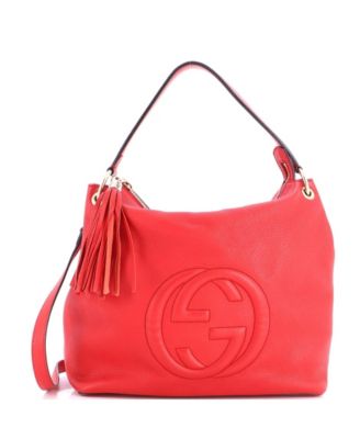 Large Soho Convertible Hobo Leather