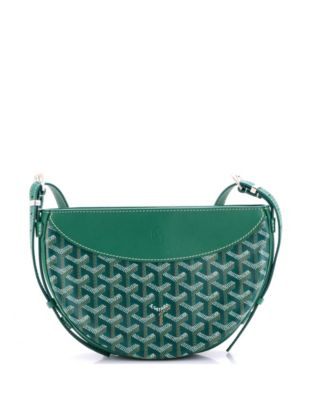Hirondelle Shoulder Bag Coated Canvas and Leather