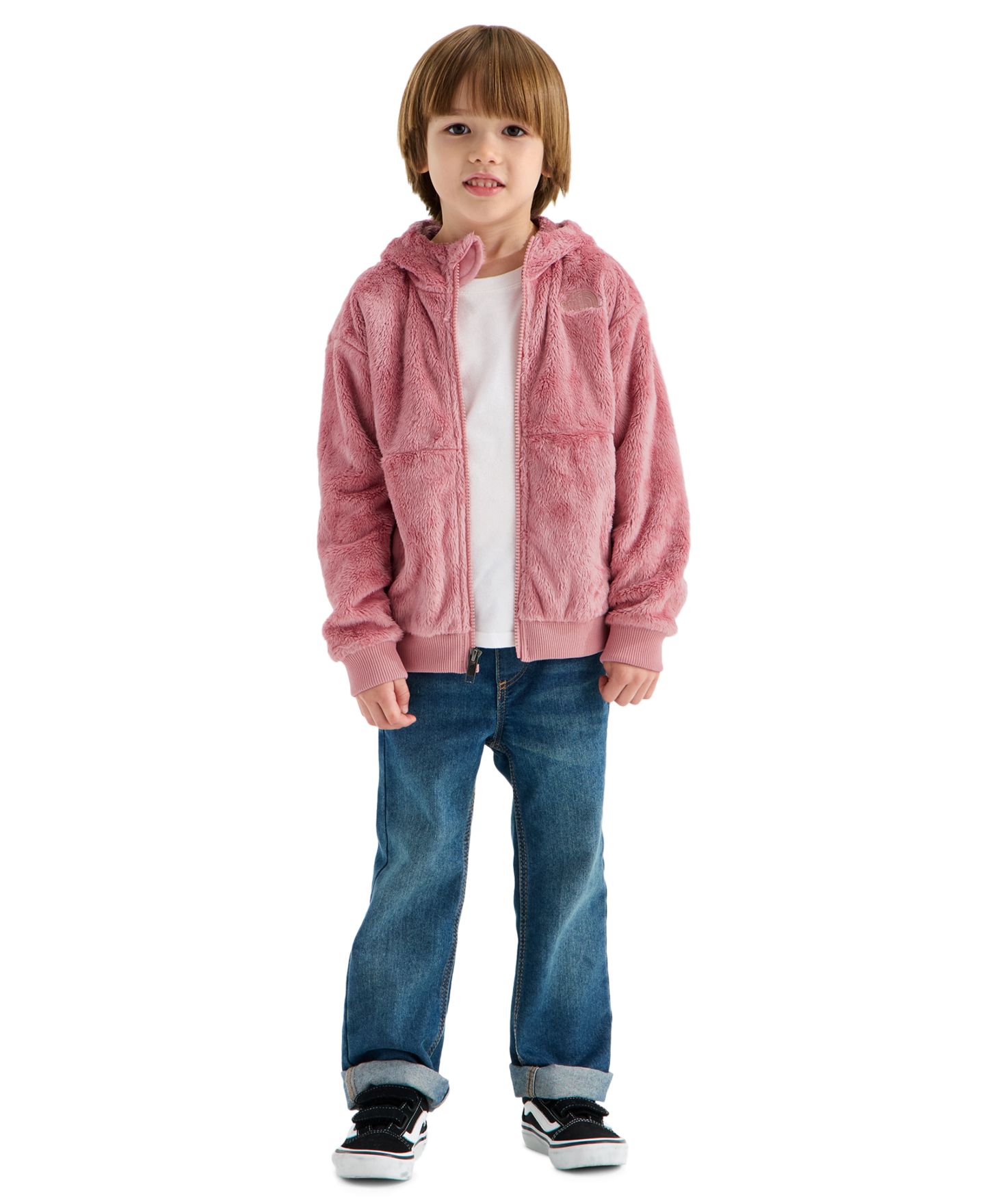 Детская куртка The North Face Osito Full-Zip Hooded, цвет: Primrose — фото 4
