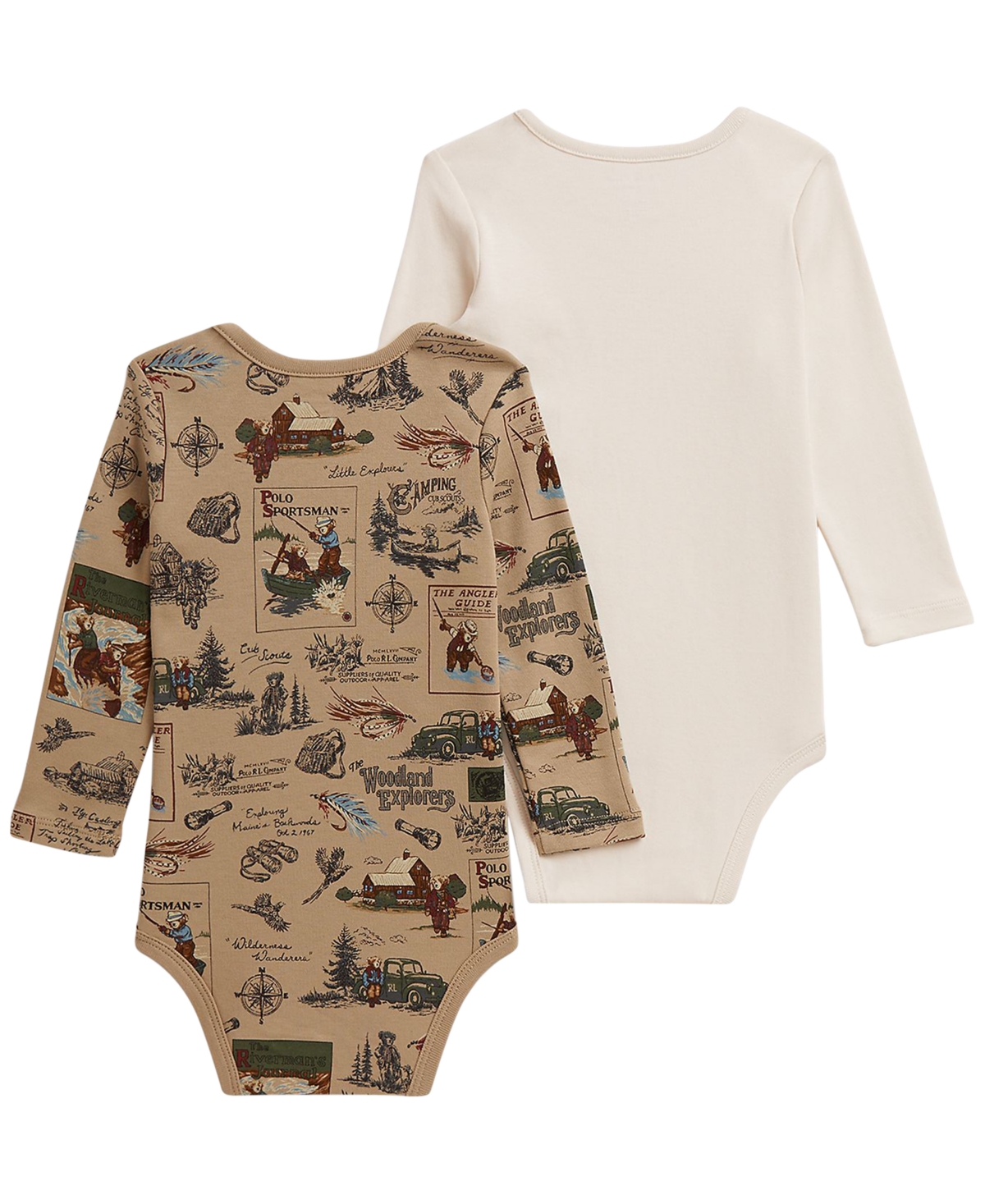 Polo Ralph Lauren Baby Boys' Bear Cotton Bodysuit, 2-Pack