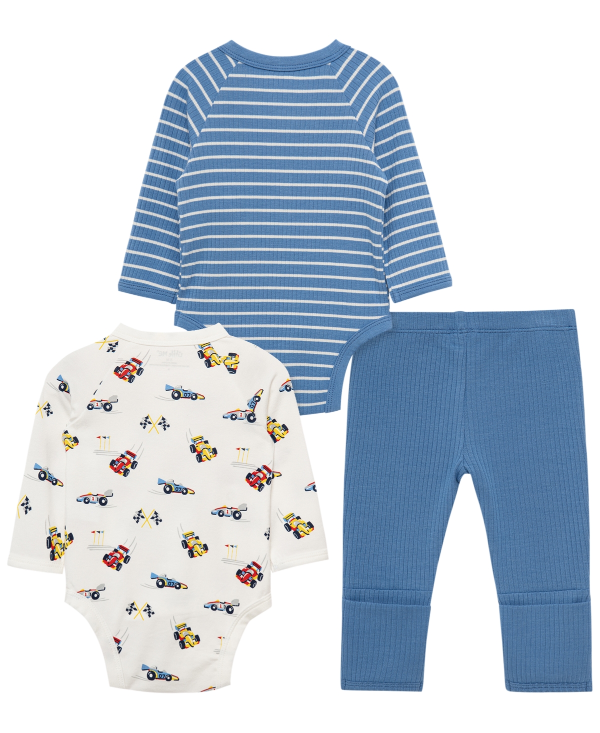 Little Me Baby Boys' Long-Sleeve Bodysuit and Pants, 3-Piece Set