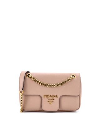 Small Pattina Flap Shoulder Bag Saffiano Leather